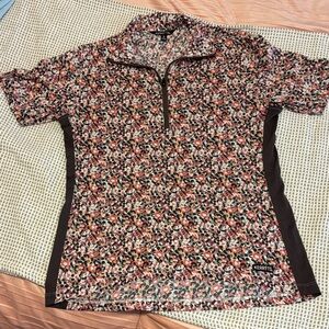 Kerrits Multicolor Floral Quarter-Zip Shirt
